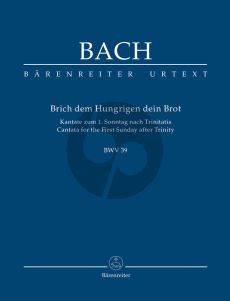 Bach Kantate BWV 39 Brich dem Hungrigen dein Brot Soli-Choir-Orch. Study Score