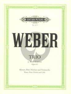 Weber Trio g-moll Op.63 Flote [Violine], Violoncello und Klavier (Peters)