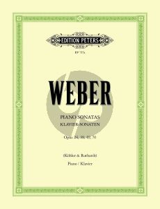 Weber Sonatas for Piano (edited by Louis Kohler and Adolf Rithardt) (Peters)