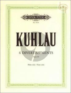 Kuhlau 6 Divertissements Op.68 Flute solo (edited by P.Taffanel)