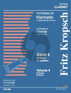 Kroepsch 416 Etüden Band 4 26 Etüden für Geübtere Klarinette