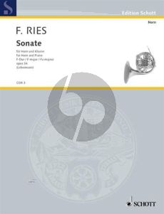 Ries Sonate F-dur Op. 34 Horn und Klavier (Walter Lebermann)
