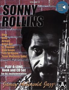 Jazz Improvisation Vol.8 Sonny Rollins for Any C, Eb, Bb, Bass Instrument or Voice - Intermediate/Advanced (Bk-Audio Online)