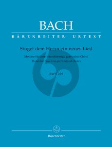 Bach Singet dem Herrn (BWV 225) (Motette SATB/SATB) (Urtext Neue Bach-Ausgabe)