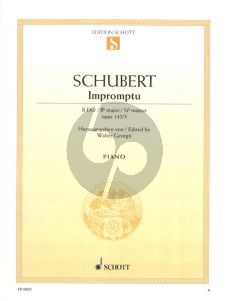 Schubert Impromptu B-dur Op.142 No.3 for Piano (Edited by Walter Georgii)