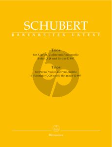 Schubert Klaviertrios B dur D. 28 und Es-dur D.897 Op.Posth. 148 (Arnold Feil)