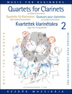 Clarinet Quartets for Beginners Vol. 2 (Score/Parts) (edited by Éva and Péter Perényi)