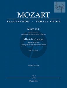 Missa Brevis C-major KV 220 ("Spatzen Messe") (Soli-Female Choir-Orch.) (Full Score)