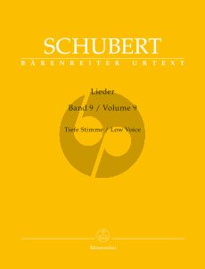 Schubert Lieder Vol. 9 Tief / Low (edited by Walther Durr) (Barenreiter-Urtext)