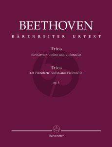 Beethoven Trios Op. 1 for Pianoforte, Violin and Violoncello (Score and Parts) (edited by Jonathan Del Mar)