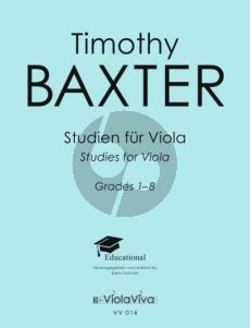 Baxter Studien für Viola - Kurze und einfache Stücke für Viola - Grades 1-8 (Karin Dolman)