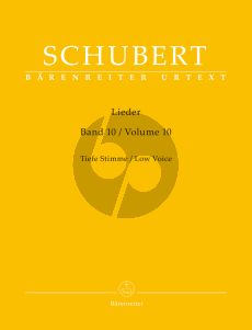 Schubert Lieder Volume 10 for Low Voice (edited by Walther Dürr)