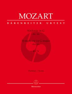 Mozart Symphony No.10 in G major KV 74 for Chamber Orchestra Full Score