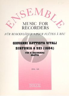 Vitali Sinfonia a 6 (1684) 6 recorders (SSATTB)