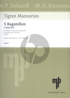 Mansurian 5 Bagatellen Violin-Violoncello-Piano (Score/Parts)