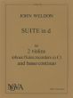 Weldon Suite d-minor 2 Violins (Flutes, Oboes, Descant Recorders) and Bc (edited by Peter Holman)