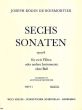 Boismortier 6 Sonaten Op. 6 Vol. 2 2 Flöten (Gotthold Frotscher)