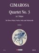 Cimarosa Quartetto No. 3 C-major for Oboe (Flute), Violin, Viola and Violoncello (Score/Parts) (Claudio Paradiso)