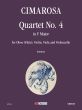 Cimarosa Quartetto No. 4 F-major for Oboe (Flute), Violin, Viola and Violoncello (Score/Parts) (Claudio Paradiso)