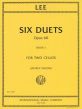 Lee 6 Duets Op. 60 Vol. 12 Cellos (edited by Jeffrey Solow)