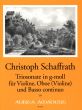 Schaffrath Triosonate g-minor fur Violine-Oboe[Violine] und Bc) Partitur und Stimmen (Herausgegeben von Bernhard Pauler und Wolfgang Kostujak) (Amadeus)