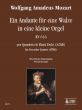 Mozart Andante fur eine Walzer in eine kleine Orgel KV 616 fur 4 Blockfloten (ATBB) Partitur und Stimmen (arr. Nicola Sansone)