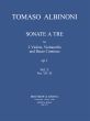 Albinoni 3 Sonatas from Op.1 Vol.3 No. 7 - 9 2 Violins-Violoncello and Bc (Score/Parts) (edited by Martin Lutz)