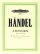 Handel 4 Sonaten - HWV 360 - 362 - 365 - 369 fur Altblockflöte [oder Violine] und Bc (Herausgeber Waldemar Woehl)