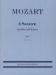 Mozart 6 Sonaten Vol.1 (KV 10 - 11 - 12) fur Flote und Klavier (Herausgeber Joseph Bopp)