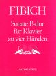 Fibich Sonate B-dur Op.28 Piano 4 handen