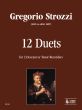 Strozzi 12 Duets for Descant or Tenor Recorders