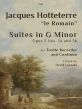 Hotteterre Suites g-minor Op.2 No's .3a- 3b for Treble Recorder and Bc (Edited by David Lasocki)