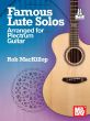 Famous Lute Solos arranged for Plectrum Guitar (Book with Audio online) (arr. Rob MacKillop)