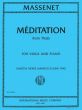 Massenet Méditation from Thaïs for Viola and Piano (Martin Pierre Marsick) (edited by Elaine Fine)