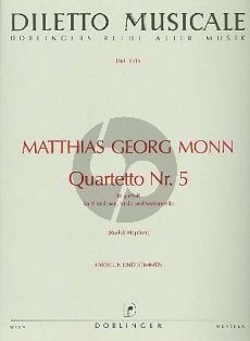 Monn Quartetto No. 5 g-moll (Part./St.) (Rudolf Hopfner)