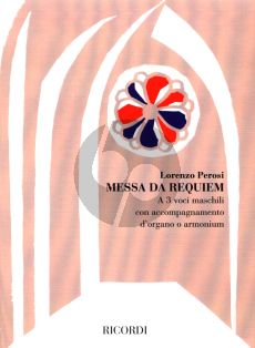 Perosi Messa da Requiem for Male Voices TTB and Organ Vocal Score