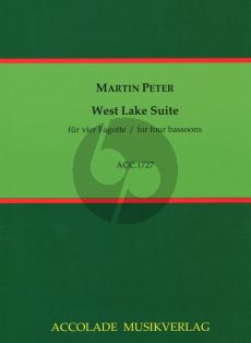 Peter West Lake Suite fur 4 Fagotte Partitur und Stimmen (Variationen über das chinesische Volkslied "Mo Li Hua ")