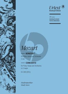 Mozart Konzert C-Dur KV 299 (297c) Flöte-Harfe und Orchester (Studienpartitur) (András Adorján)