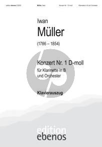 Muller Konzert No.1 d-moll Klarinette und Orchester (Klavierauszug)