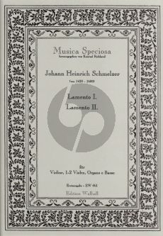 Schmelzer Lamento No.1 - 2 fur Violine, 1 - 2 Violas, Organo e Basso (Herausgeber Dr. Konrad Ruhland)