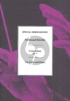 Kuchler Concertino G-major Op.11 Violoncello and Piano (1st.Pos.)