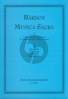 Bardos Musica Sacra I Part 5 Mixed Voices SATB/SATB, org/SoloI, SATB, org/SAT/SAB/STB/ATB