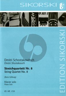 Shostakovich Streichquartett No. 8 Opus 110 für Klavier solo (arr. Boris Giltburg)