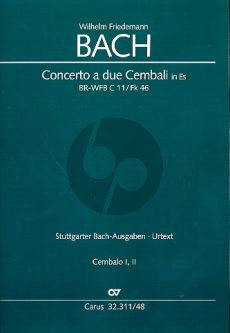 Bach Concerto a due Cembali in Es BR-WFB C 11 Cembalo 1 und 2 (Peter Wollny)