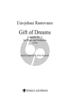 Rautavaara Concerto No.3 'Gift of Dreams' for Piano-Orchestra Reduction for 2 Pianos (Fennica Gehrman)