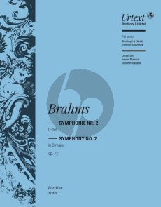 Brahms Symphony No.2 D Major Op.73 Fullscore (Urtext based on the new Complete Edition (G. Henle Verlag)) (edited by Robert Pascall and Michael Struck [orch])