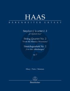 Haas String Quartet No. 2 Op. 7 "From the Monkey Mountains" Parts (with percussion ad libitum) (edited by Ondrej Pivoda)