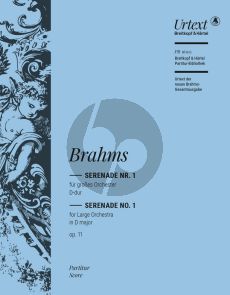 Brahms Serenade No.1 in D major Op. 11 Orchestra Full Score (Urtext based on the new Complete Edition (G. Henle Verlag) edited by Michael Musgrave [orch])