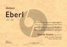 Eberl Grande Sonate Op.10 No.2 for Clarinet, Violonceello and Piano (Score and Parts) (Urtext)