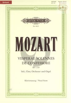 Vesperae Solennes de Confessore KV 339 (Soli-Choir-Orch.-Organ) (Vocal Score)